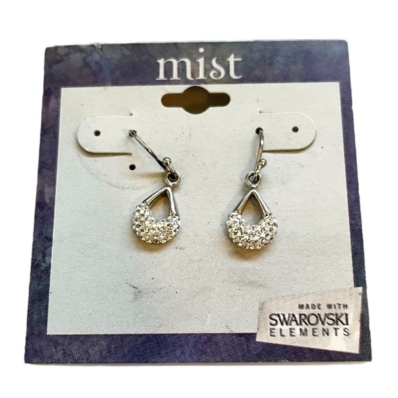 Mist Sterling Silver with Swarovski Crystal Elements Earrings - Picture 1 of 2